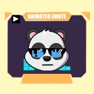 Emoticono de baile de panda animado con ecualizador que cambia de color para transmisión en YouTube, Twitch, Discord y Kick