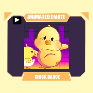 ANIMATED EMOTE  Cute Chick Duck Dancing for Twitch Discord Youtube | Party Emote Animated