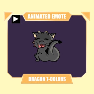 GEANIMEERDE draken-twerking-emote voor twitch kick Discord YouTube-stream | Geanimeerde emote met draken-twerkdans
