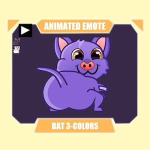 ANIMATED Bat twerking Halloween emote for twitch kick discord youtube | Cute bat twerk dance Halloween emote for streaming