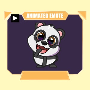 Gesto de baile de panda lindo ANIMADO / Gesto de baile para twitch kick discord youtube / gesto transparente