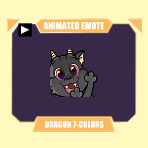 Gesto ANIMADO del dedo medio del dragón para twitch kick discord youtube stream / Dragón volteando el gesto animado del pájaro