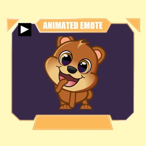 ANIMATED cute bear dance emote | Dancing emote for twitch kick discord youtube | transparent emote