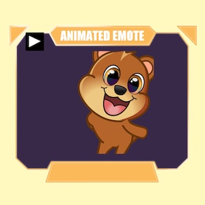 GEANIMEERDE beer schattige dans-emote voor twitch kick discord youtube | Bear schattige dansende sub-emote voor streaming