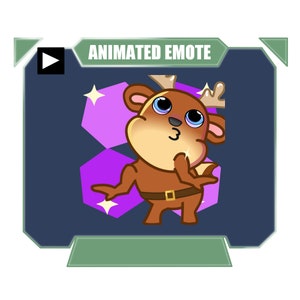 ANIMATED Reindeer disco dance Christmas emote for twitch kick discord youtube | Cute deer dancing with disco light emote for streaming