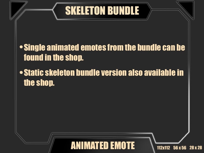 ANIMATED EMOTE SKELETON Bundle Animated Twitch Emotes Discord Emotes ...