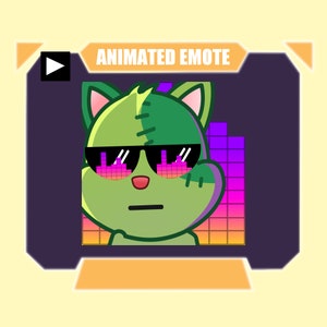 GEANIMEERDE Zombie kat jam dans halloween emote voor twitch kick onenigheid youtube stream | Zombie kat dans halloween emote voor streamers
