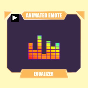 Animowane paski korektora muzycznego tęczy emotikony do twitch kick discord youtube streaming