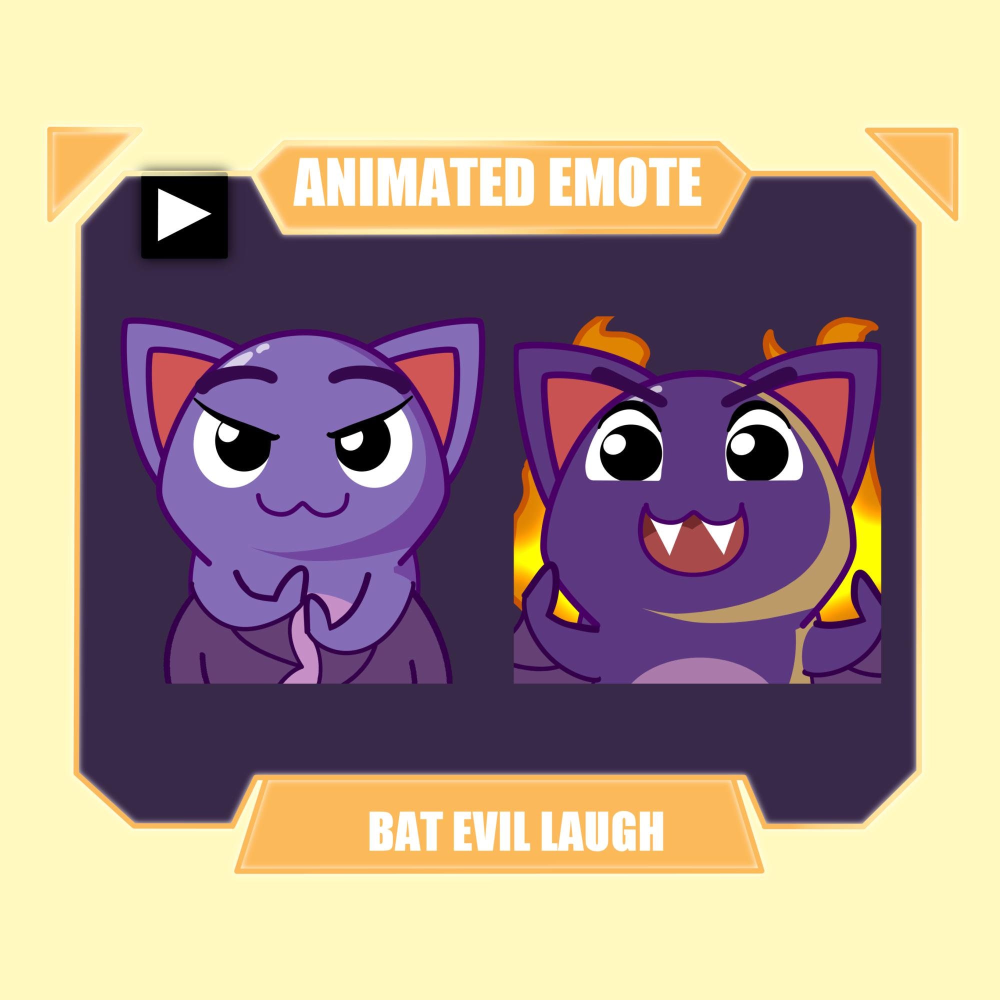 ANIMATED BAT Emote for Twitch Discord Youtube Halloween Animated Emote ...