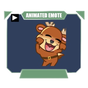 ANIMATED Reindeer happy dance Christmas emote for twitch kick discord youtube | Cute deer dancing Christmas emote for streaming