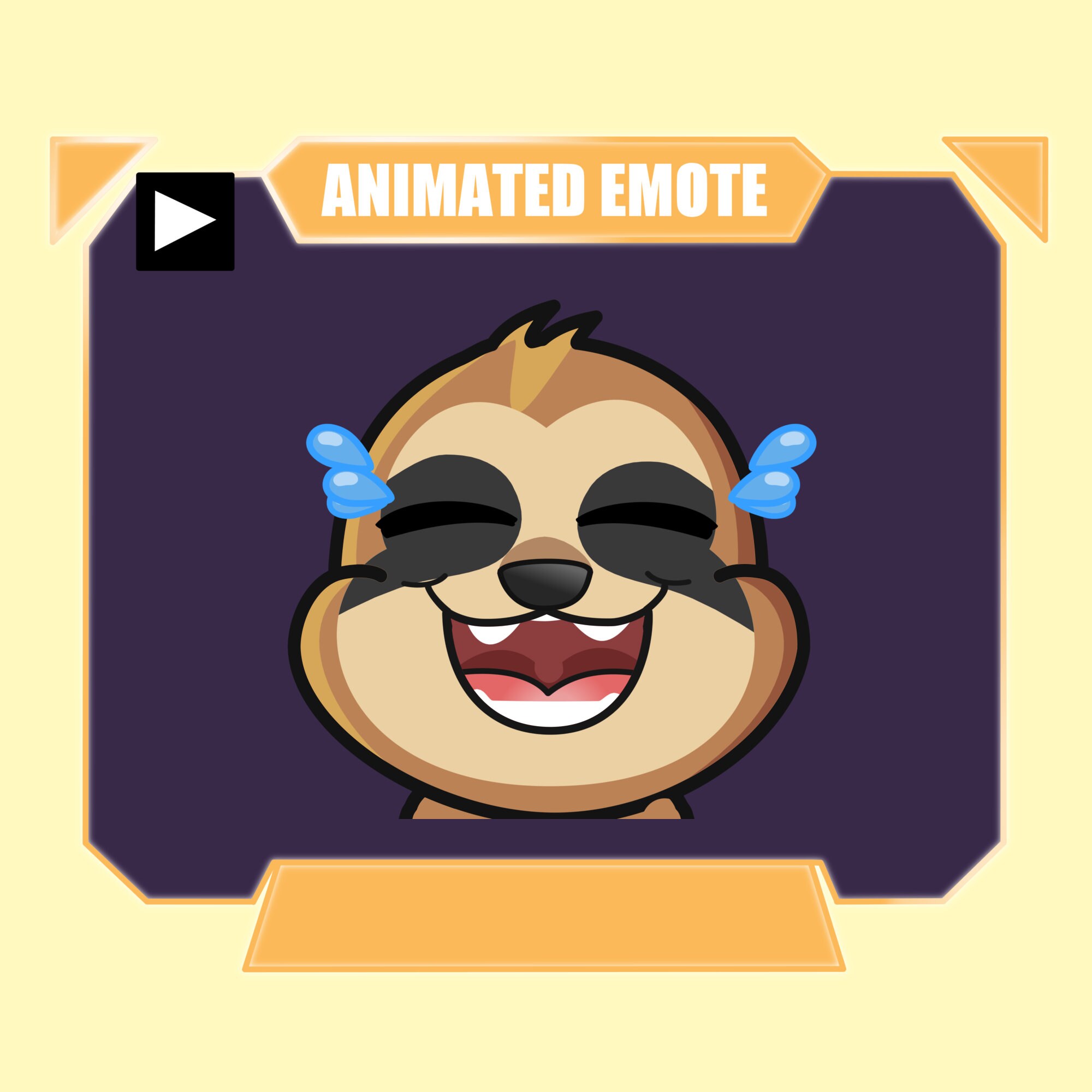 ANIMATED Sloth Laughing Emote for Twitch Kick Discord Youtube Stream ...