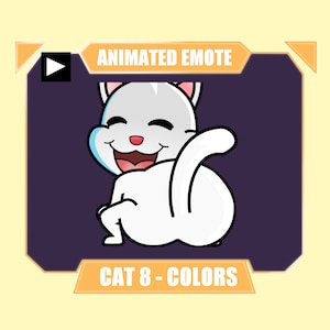 Gesto ANIMADO de twerking de gato para twitch kick discord youtube / Gesto secundario de baile de twerk de gato para transmisión