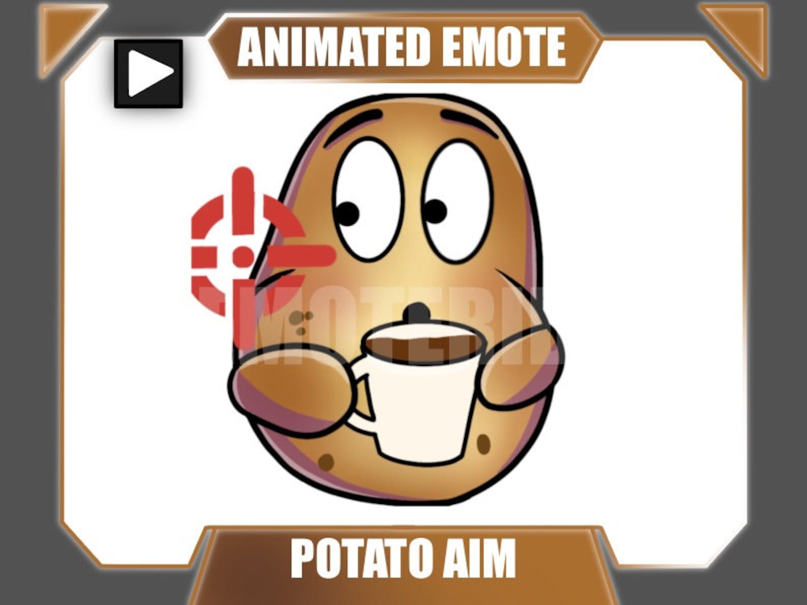 Animated Potato Aim Emote Animated Twitch Emote Discord Etsy Australia