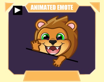 Gesto de meme ANIMADO de bongo de león para twitch kick discord youtube streaming / León lindo tocando bongo sub emote
