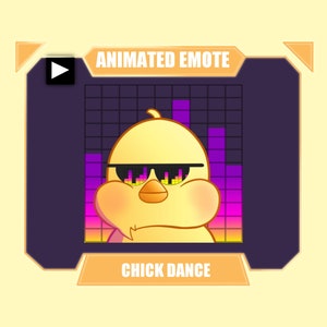 ANIMATED EMOTE Cool Chick Duck Jam Dancing for twitch discord youtube | Party Emote | Music Dance Emote