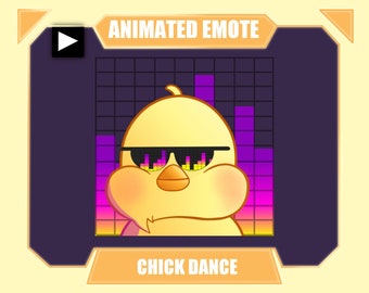 ANIMATED EMOTE Cool Chick Duck Jam Dancing for twitch discord youtube | Party Emote | Music Dance Emote