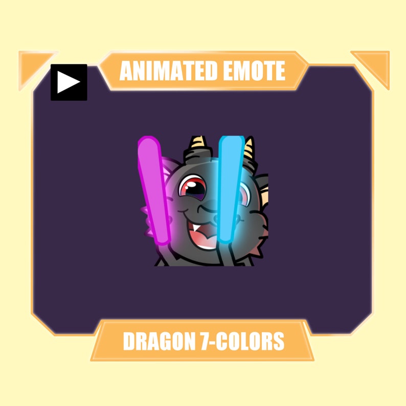 ANIMATED Dragon Rave Emote for Twitch Kick Discord Youtube Stream ...