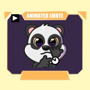 Gesto tardío de panda ANIMADO para transmisión de youtube de twitch kick discord / Gesto secundario de Panda date prisa