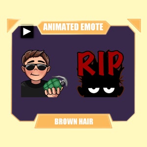 Bomb Emote Animated Rip Emote for Twitch Discord Youtube | Cool guy with grenade | Funny twitch emote | Shooter emote | Streamer gamer