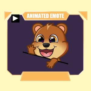 ANIMATED bear bongo meme emote for twitch  kick discord youtube streaming | Cute bear playing bongo sub emote