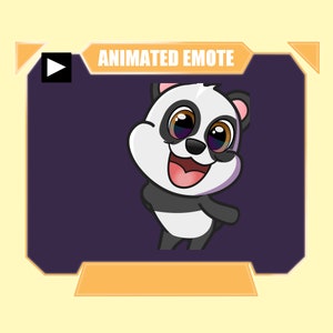 ANIMIERTER Panda süßer Tanz Emote für Twitch Kick Discord Youtube | Süßer tanzender Panda Sub Emote zum Streamen