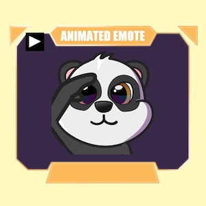 Gesto de saludo de panda ANIMADO para transmisión de youtube de twitch kick discord / Gesto secundario de saludo de panda lindo