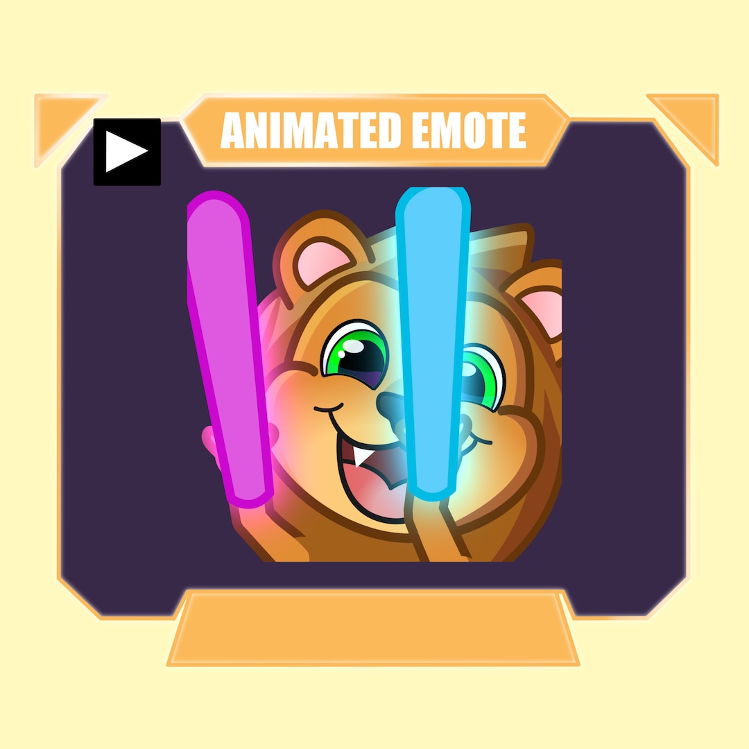 ANIMATED Lion Rave Emote for Twitch Kick Discord Youtube | Lion Dancing ...