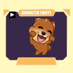 ANIMATED bear happy dance emote for twitch kick discord youtube | Cute bear dancing sub emote for streaming