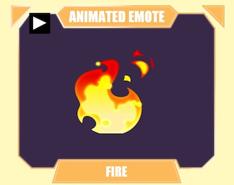 Animiertes Feuer Emote für Twitch Kick Discord auf Youtube gepostet | Emote Tanzende Flamme