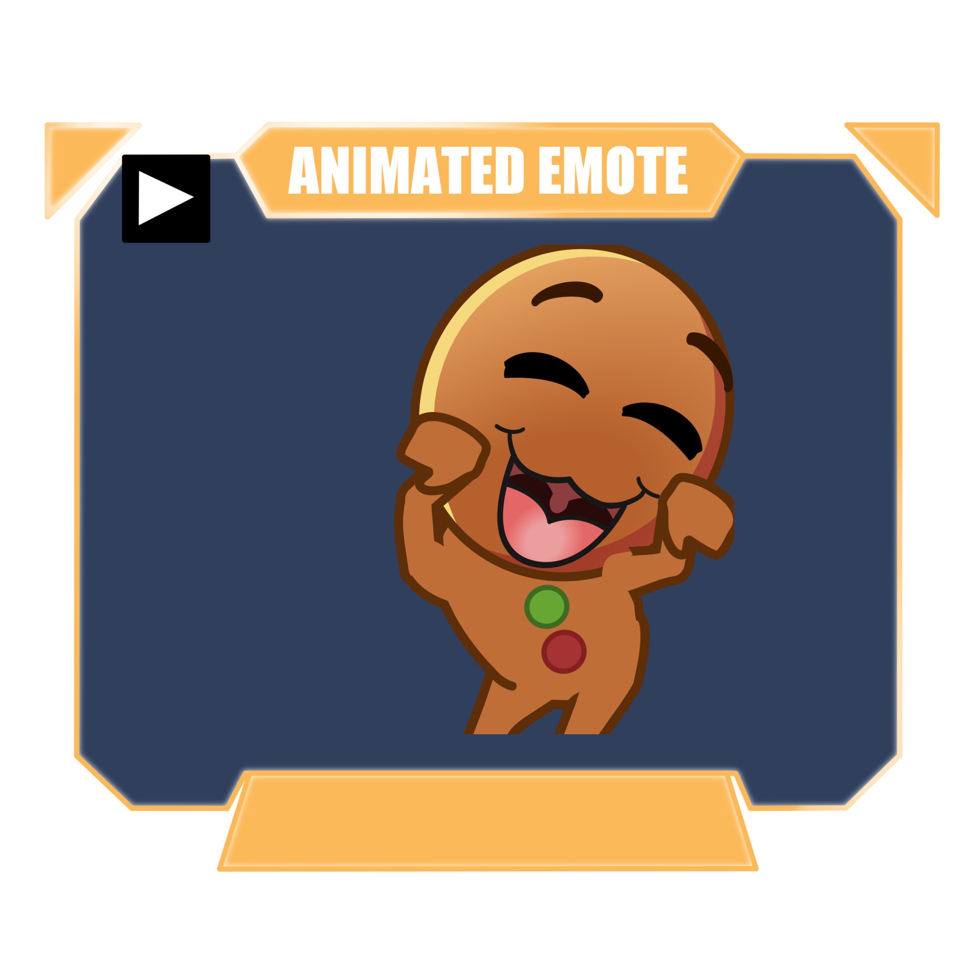 ANIMATED Gingerbread Man Happy Dance Christmas Emote for Twitch Kick ...