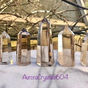 High Clarity Natural Smoky Quartz Tower