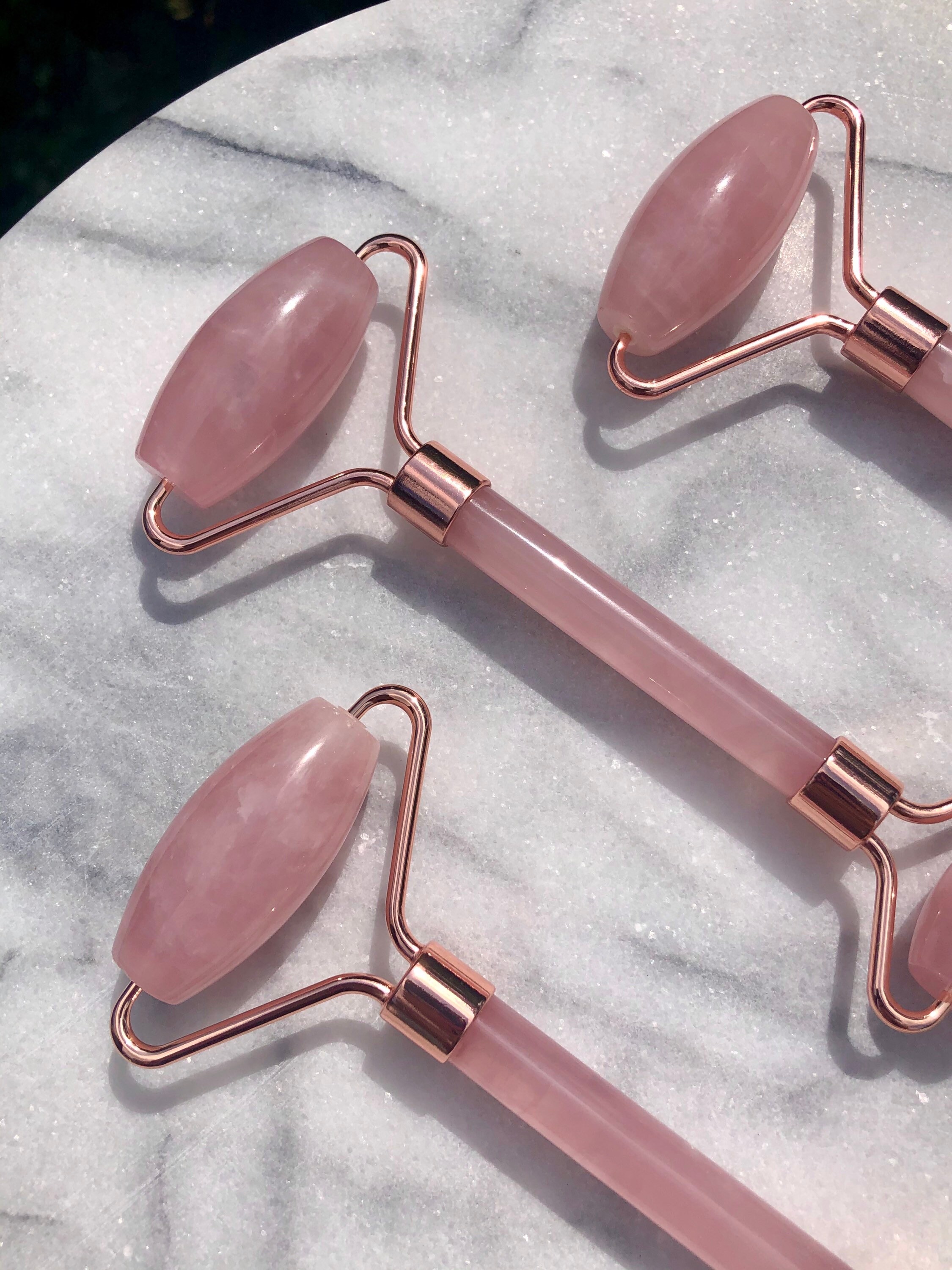Rose quartz face roller before and after theorygugl