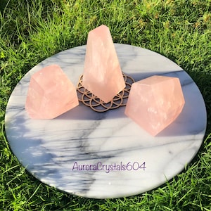 Large Juicy Rose Quartz Freeform flashy with rainbows high quality