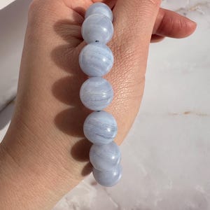 12mm Blue Lace Agate Bracelet | Stretch Bracelet