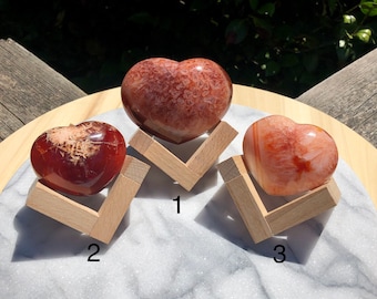 Cristal de corazón de cornalina / Vitalidad y motivación