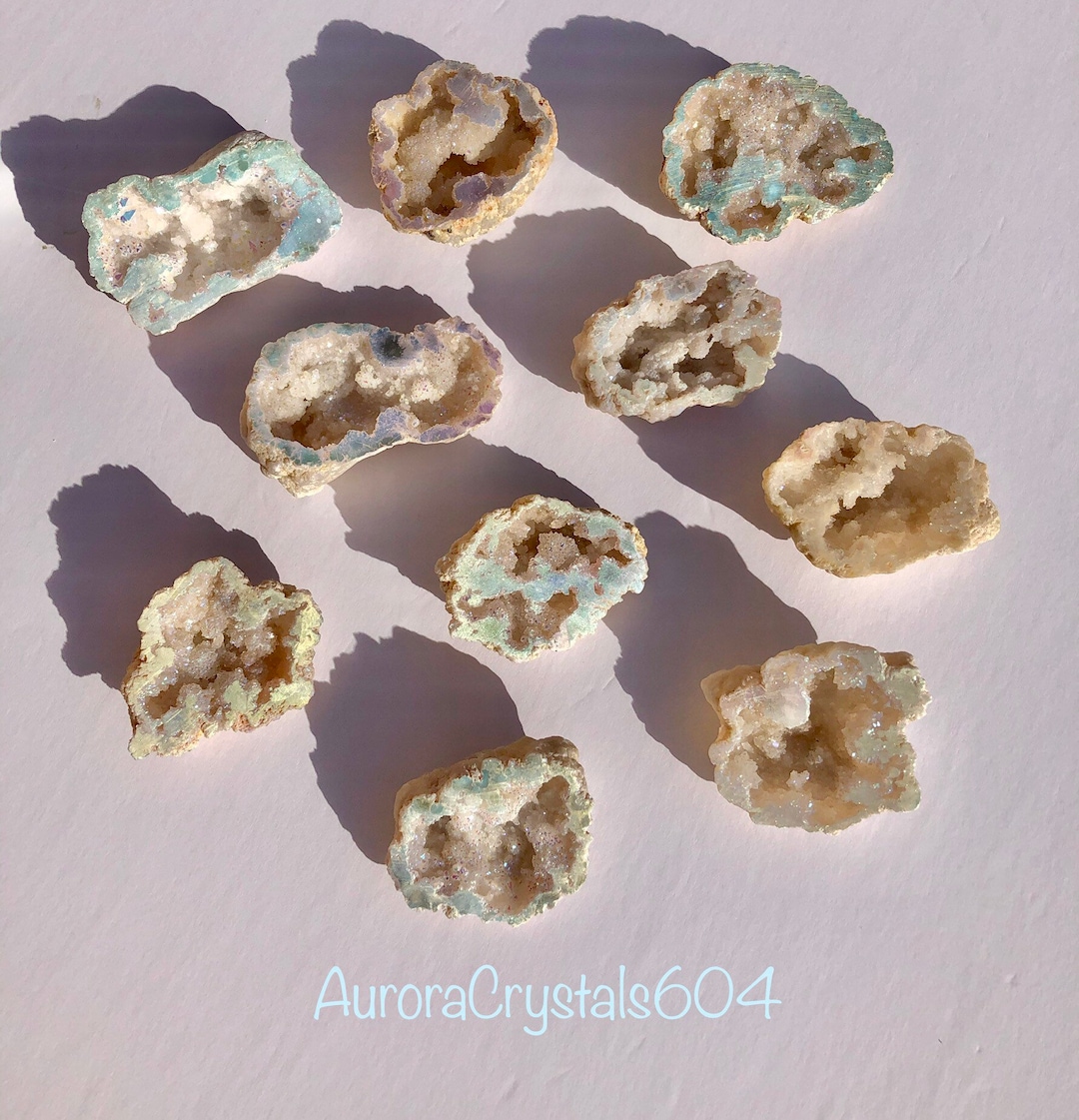 Glistening Angel Aura Geode - Etsy