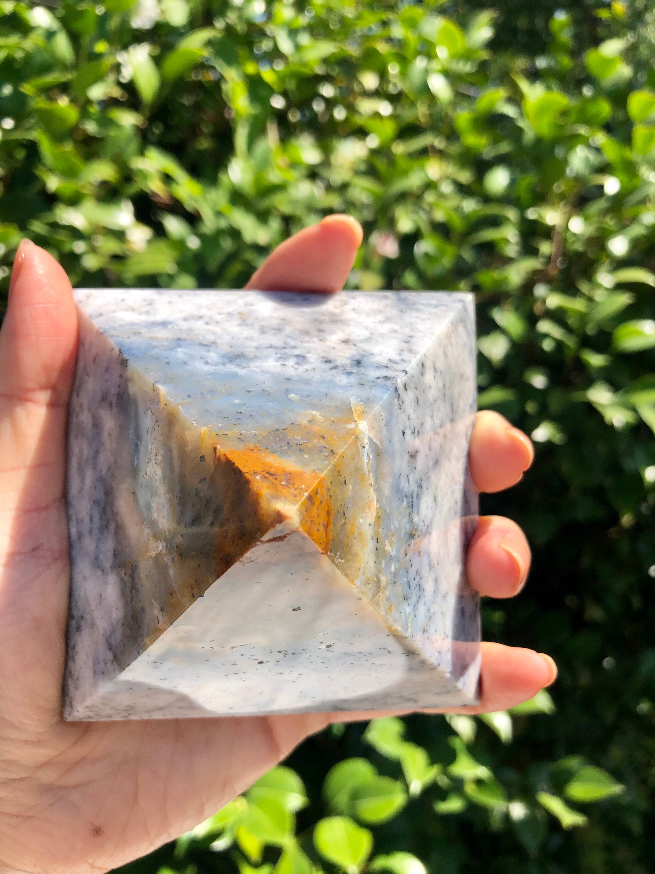 Large Ocean Jasper Pyramid Rare Handcrafted - Etsy