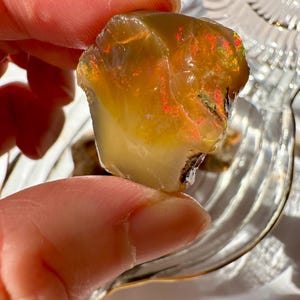 I) 13.2g Ethiopian Welo Opal Rough | Hydrophane Opal