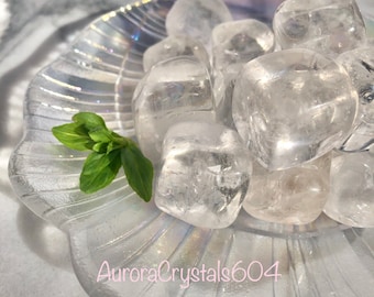 Pack of 3 Clear Quartz Tumbled Cubes