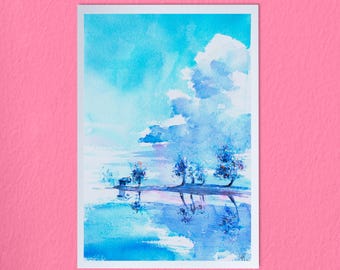 Aquarelle L'Hiver - A4