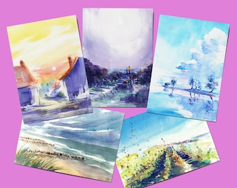 Postcards - Watercolors A6