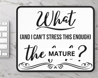 WTF lustiges Mousepad: Sarkastisches Büro Schreibtisch Dekor Gag Geschenk
