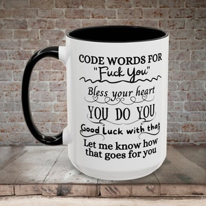 Bless Your Heart Curse Word Mug - Funny Rude Offensive Coffee Mug, Inappropriate Gifts for Friends & Family