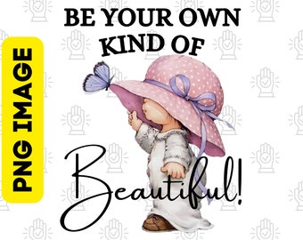 Vintage Girl with Bonnet PNG: Sublimation Design (Digital Download)