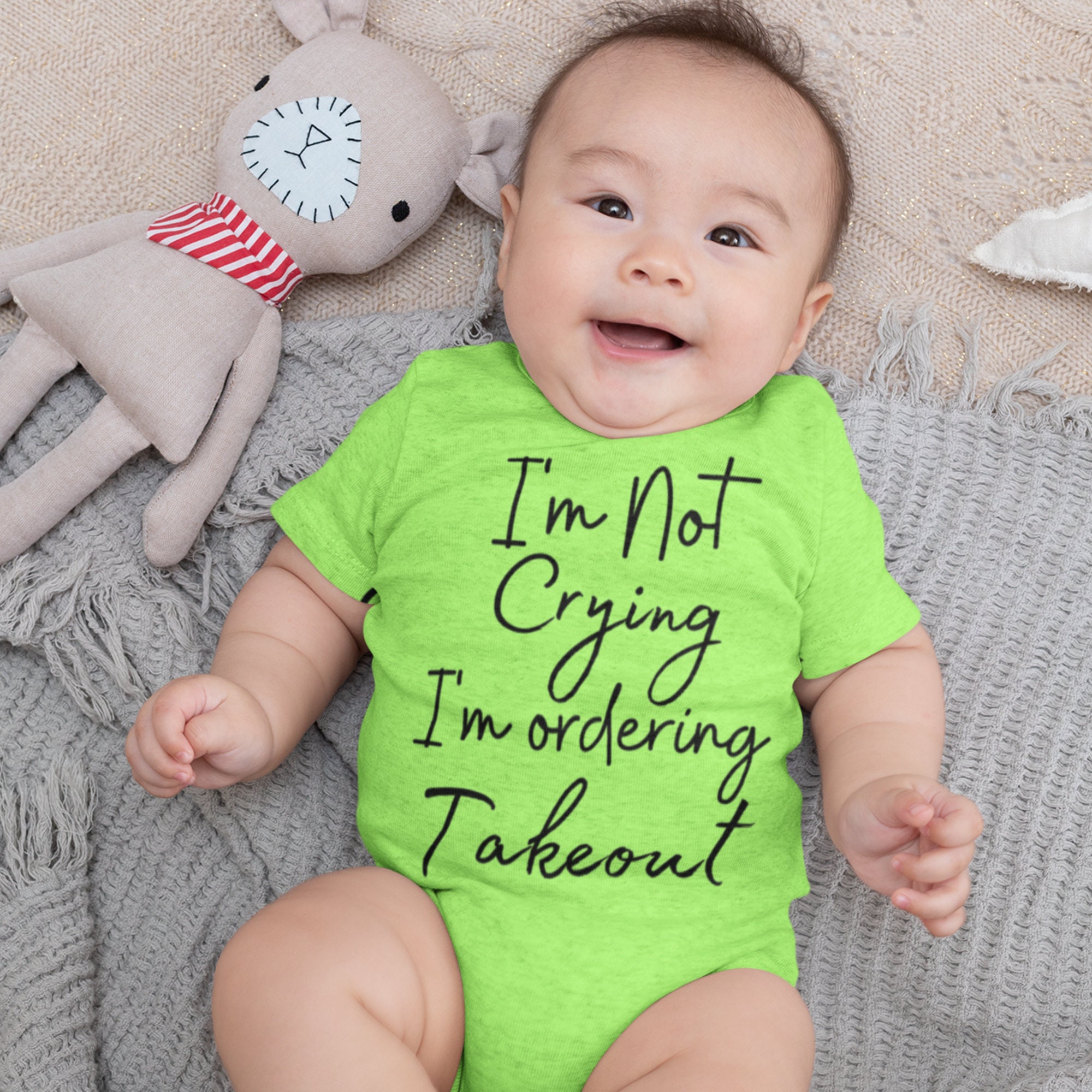 Funny Baby PNG, I'm Not Crying I'm Ordering Takeout, Baby Onesies PNG