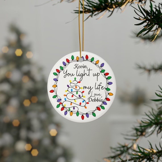 Light up Light Bulb Baubles Ornament Christmas Ball/ Personalized Clear  Plastic Light up Bulb Ornaments/ Custom Ornament 