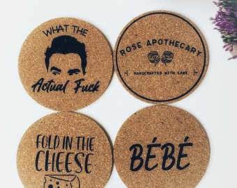 Schitt's Creek, Eww David!, Fold in the Cheese!, David Rose, Schitt's Creek Coasters, Schitt's Creek Gift, Moira Rose, Drinkware, Bar