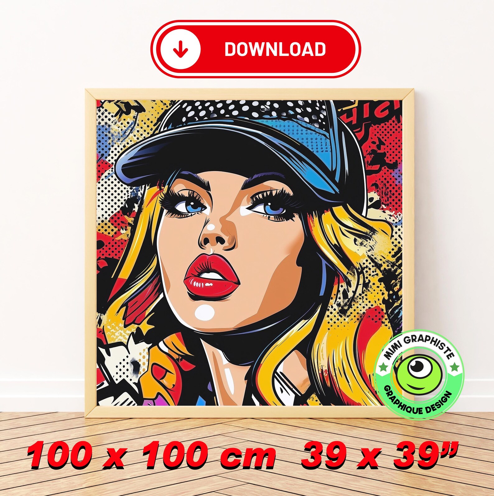 Downloadable Poster - Chicano Pop Art: Rap Girl in Graffiti Style - 100 ...