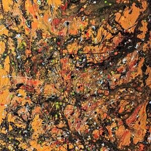 Abstract picture painting on wooden panel modern acrylic painting original unique wall art living room decoration gift framed