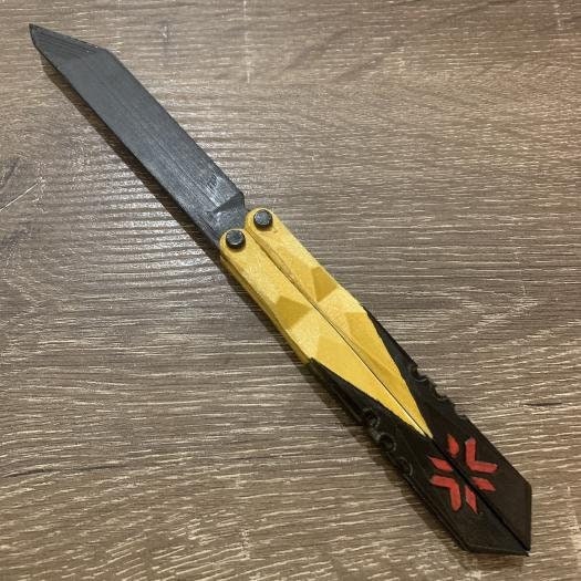 Couteau d'entraînement papillon Valorant RGX couteau terne plein métal  Valorant RGX